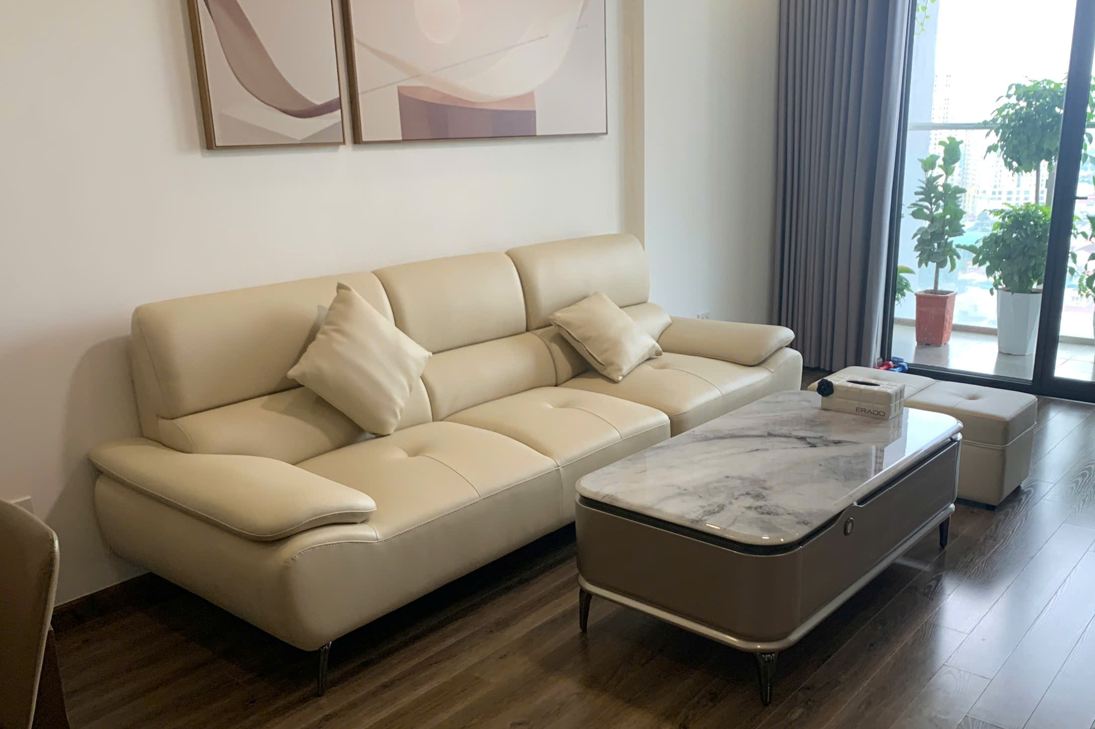 ERADO BÀN GIAO COMBO PHÒNG KHÁCH CHO GIA ĐÌNH CHỊ HƯƠNG Ở MINH KHAI